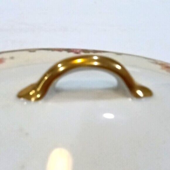 Vintage Noritake OXFORD Covered Oval Vegetable Serving Dish with Gold Trim - Picture 10 of 11